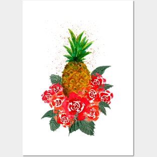 Red Roses and Pineapple Posters and Art